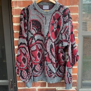 Le Tigré Vintage Sweater Grey/Red/Black